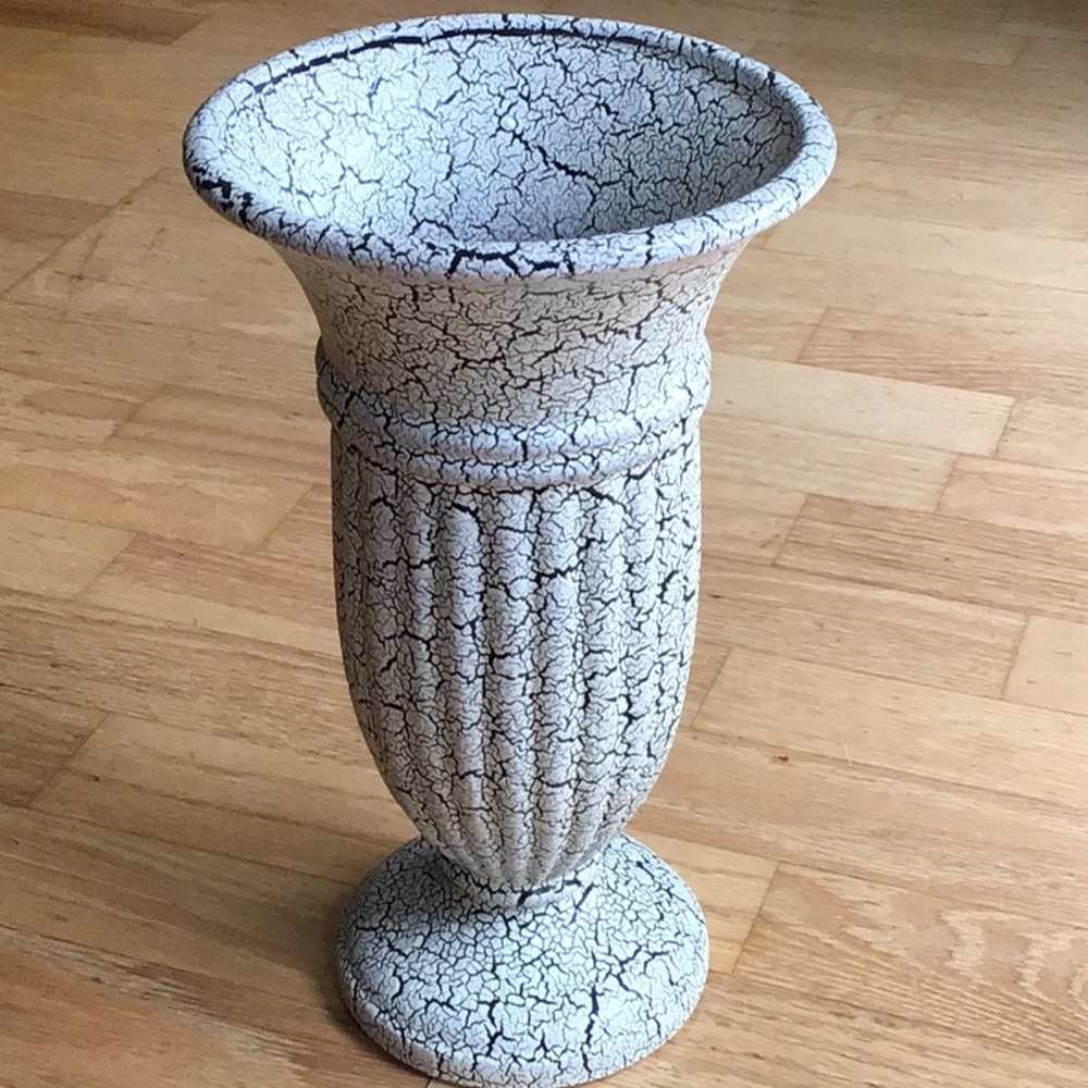 Haeger Cracked finish White Vase
